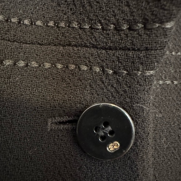 Escada vintage wool black double-breasted blazer contrast seams - Size 36 / US4 - Picture 14 of 15